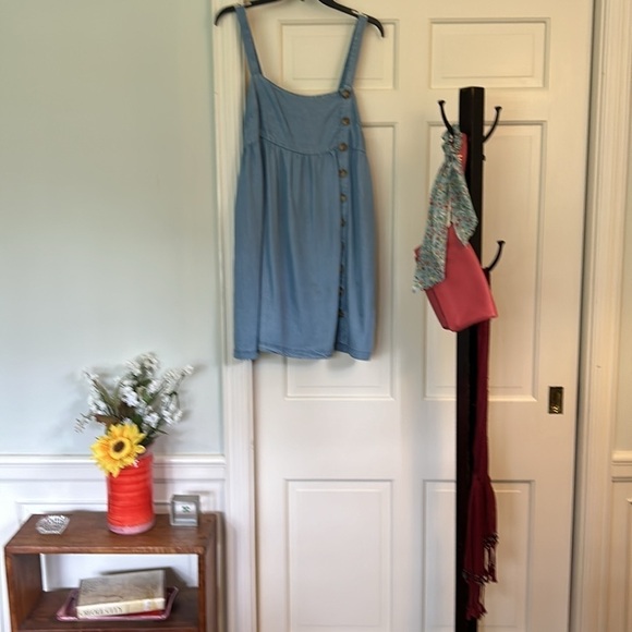 Denim Dress Adjustable Straps Size Medium EUC Button Detailing Cowgirl Up - Picture 12 of 13